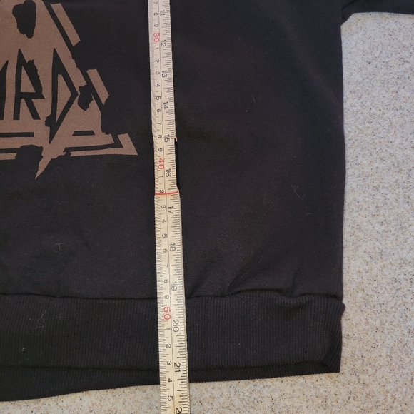 Def Leppard Black Long Sleeve Cropped Sweatshirt Size XXL - Picture 5 of 10